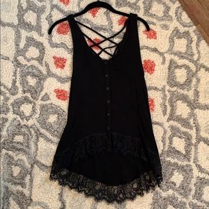 Black lace top!